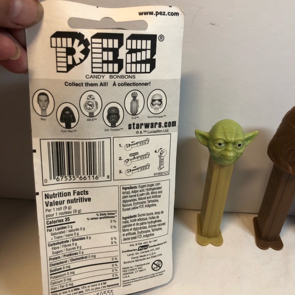 Star  Wars Pez dispenser Lot Yoda Chewbaca BB8 R2D2 ,D-O In Package Lot Of 5 - Picture 6 of 7